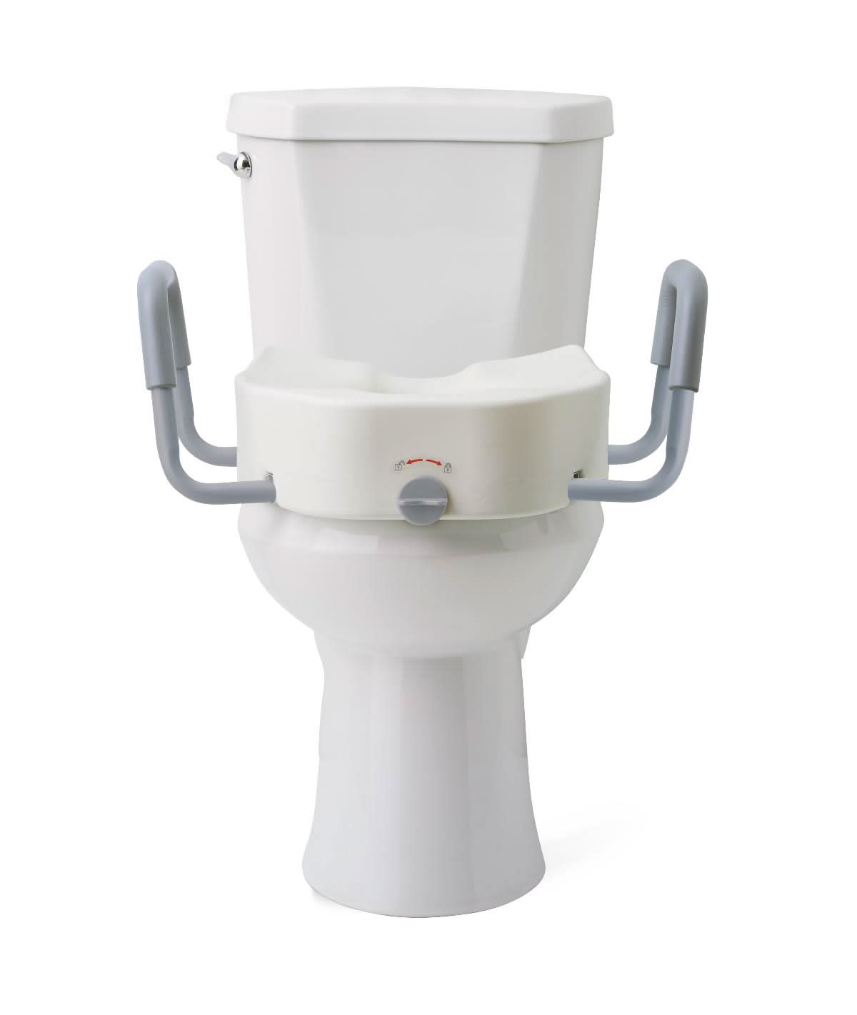 Medline Locking Elevated Toilet Seat With Microb