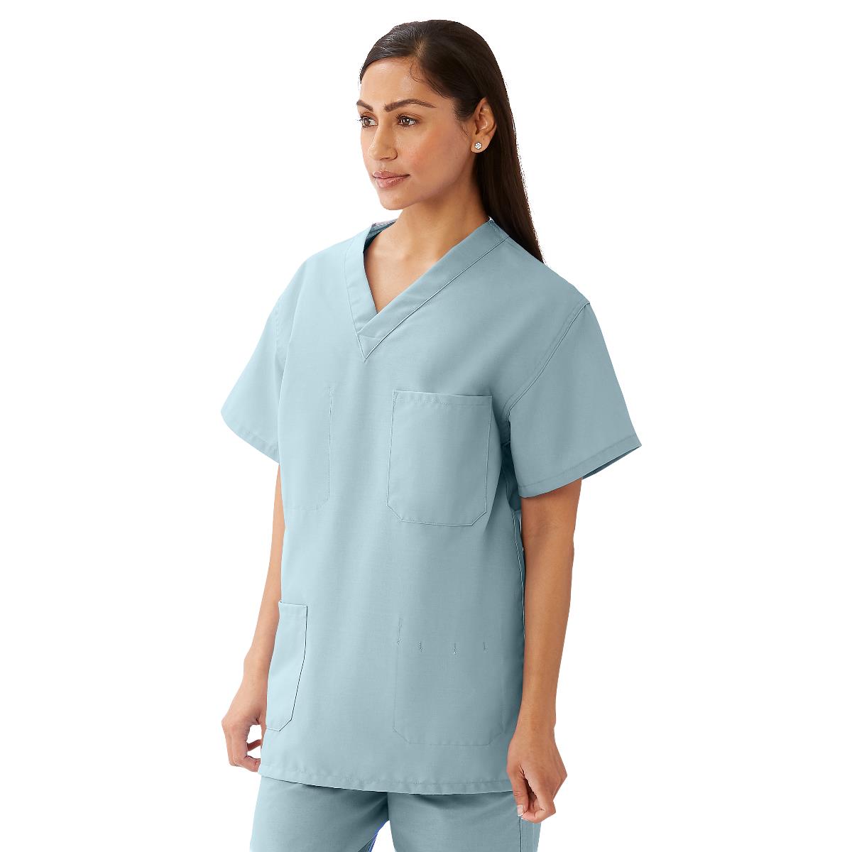 Medline AngelStat Unisex Reversible Scrub Tops with Medline Color Coding (Style 630)