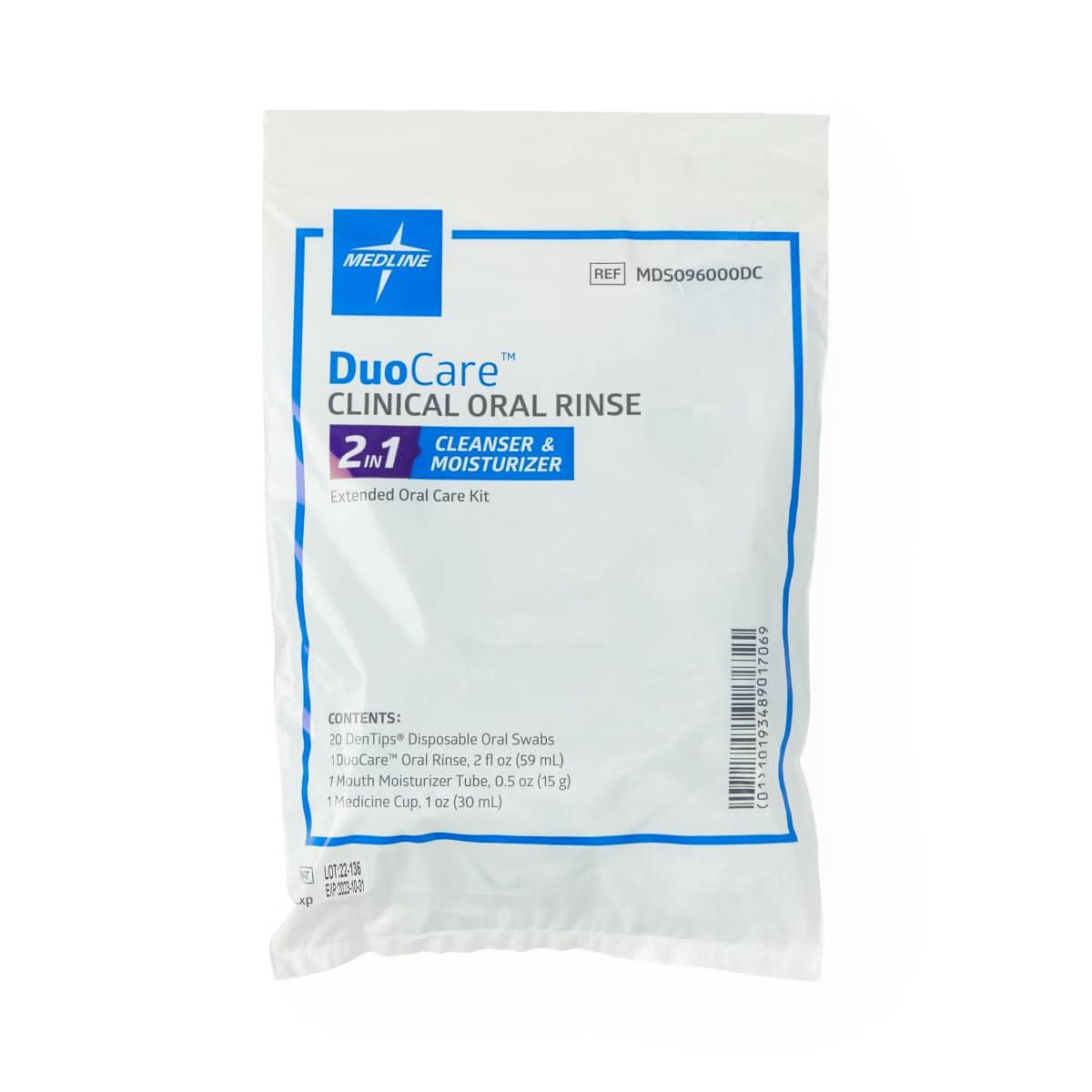 Medline Duocare Extended Stay Oral Care Swab Kit