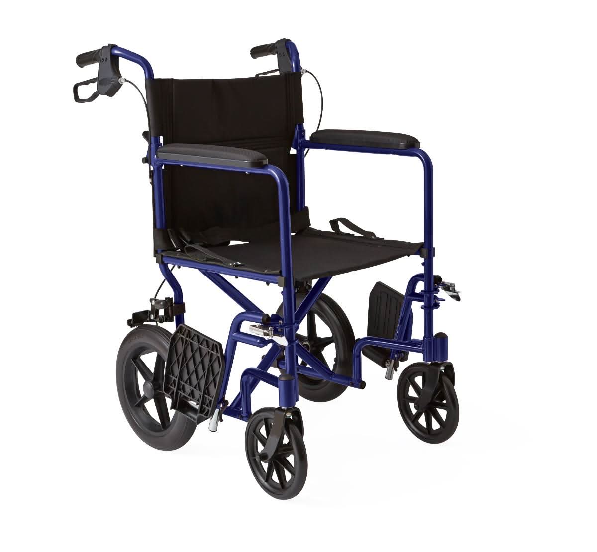 Medline Basic Aluminum Transport Chair with 12" Wheels