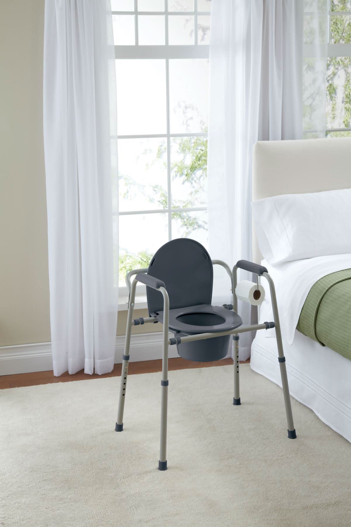 Medline Steel Commode with Microban