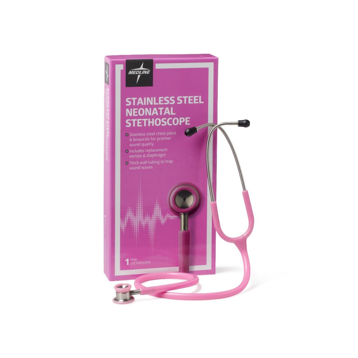 Medline Elite Neonatal Stainless Steel Stethosco