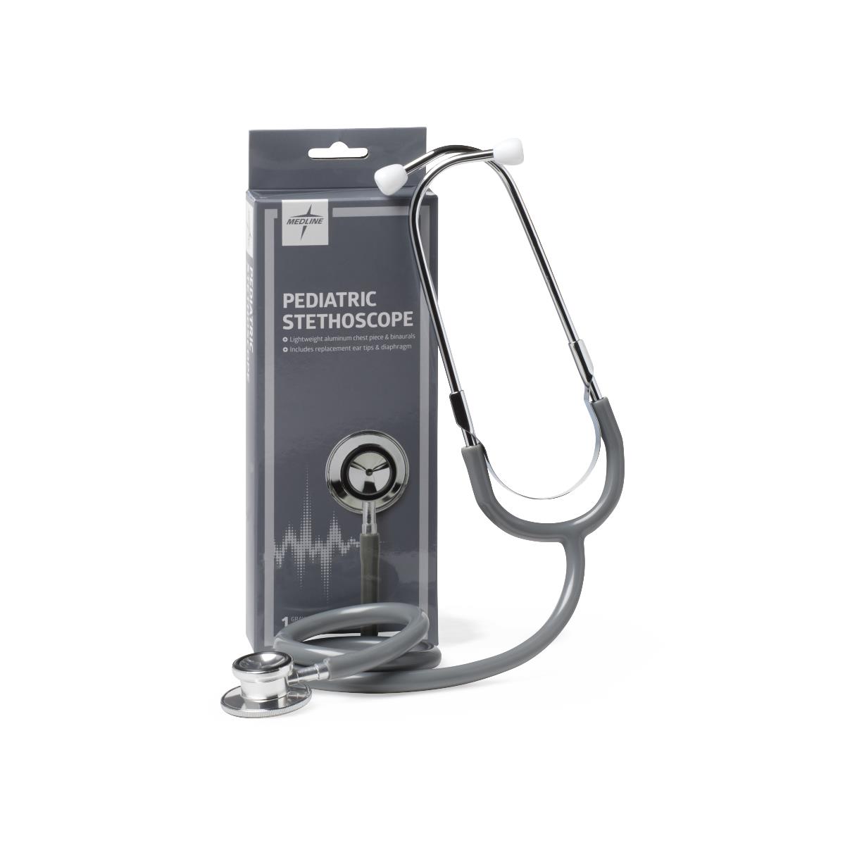 Medline Aluminum Dual-Head Pediatric Stethoscope