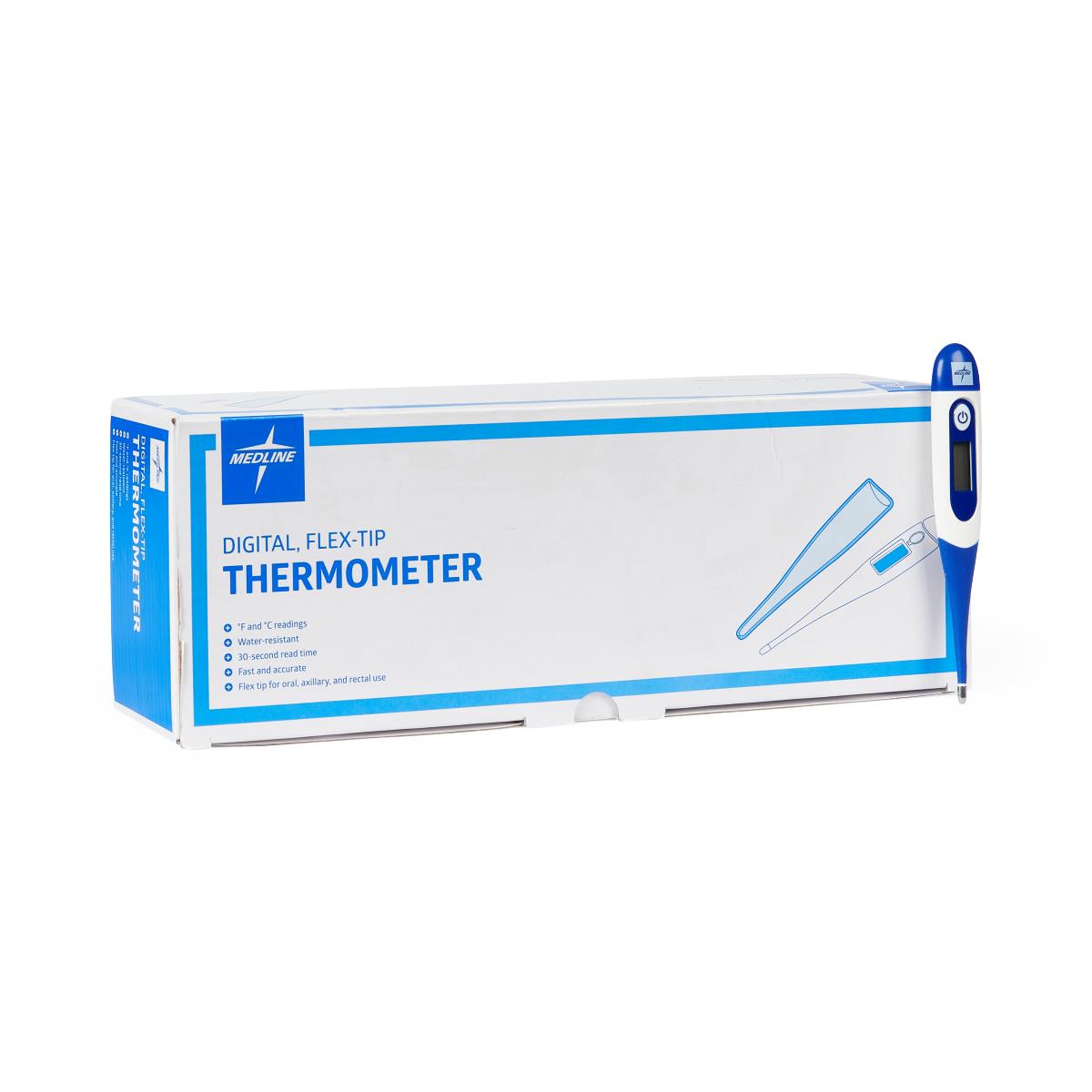 Medline 30-Second Flex-Tip Oral Digital Stick Thermometers