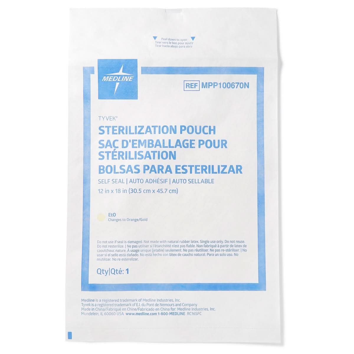 Medline Self Seal Tyvek Sterlization Pouches