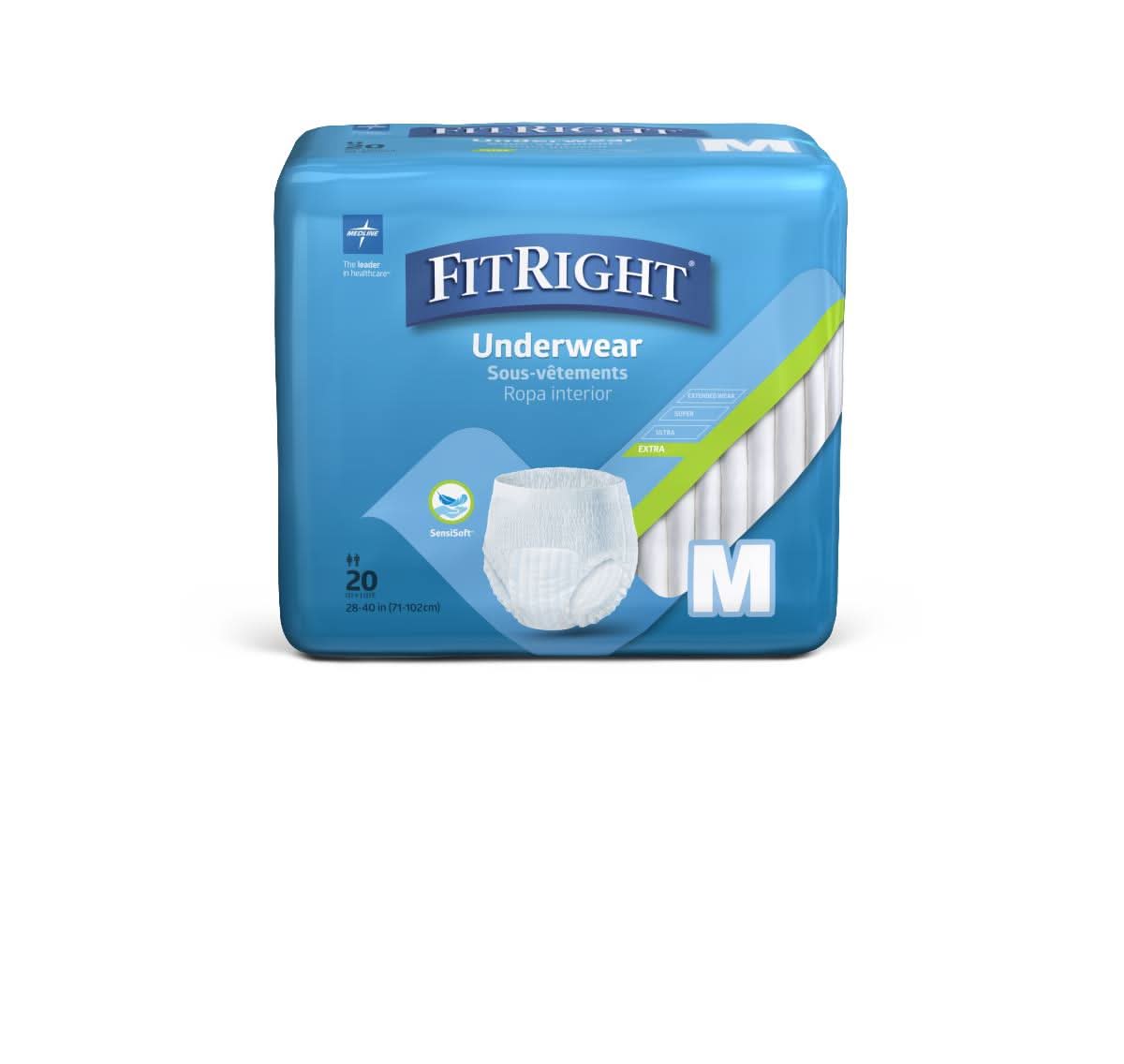 Medline FitRight Extra-Protective Underwear
