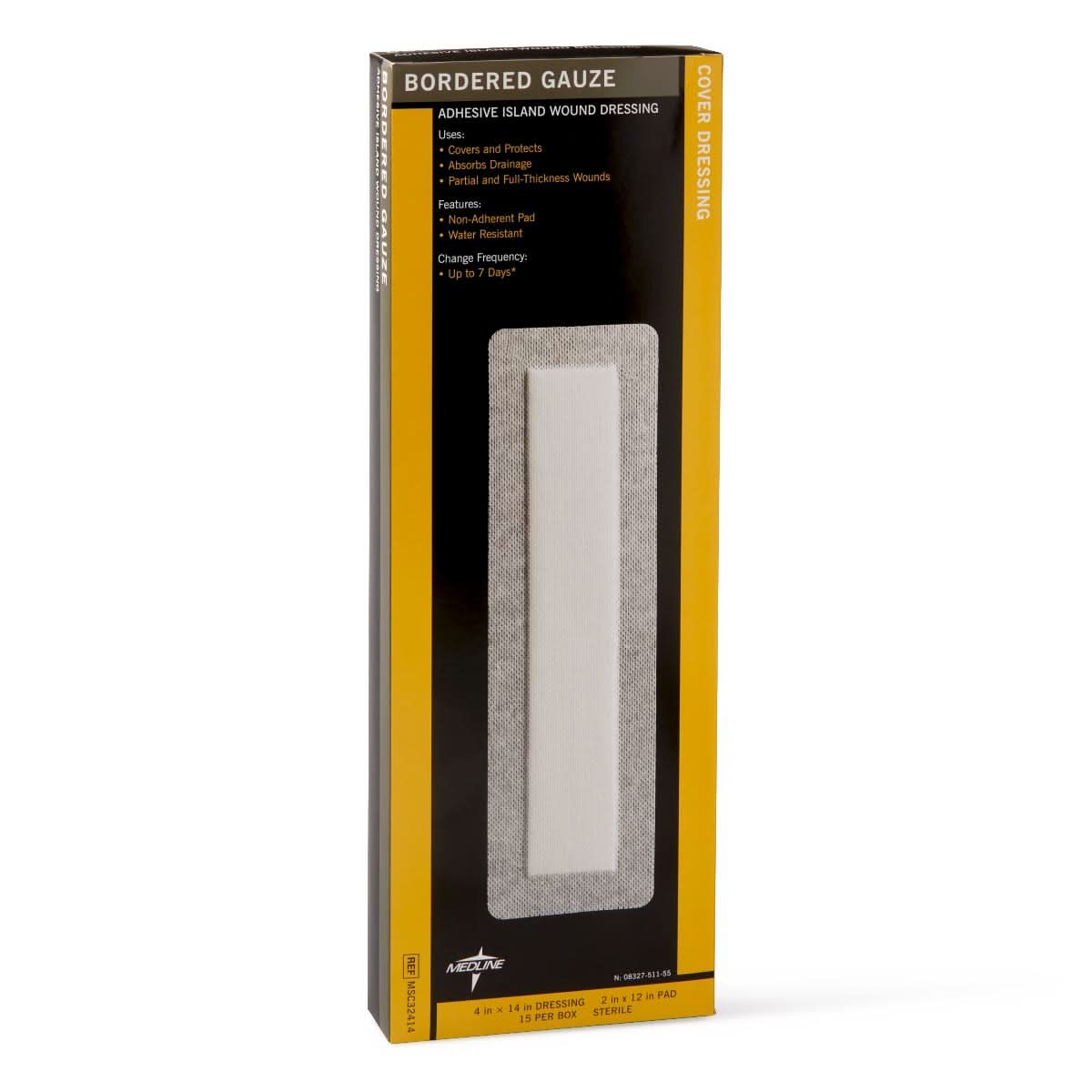 Medline Bordered Gauze Adhesive Island Wound Dressing