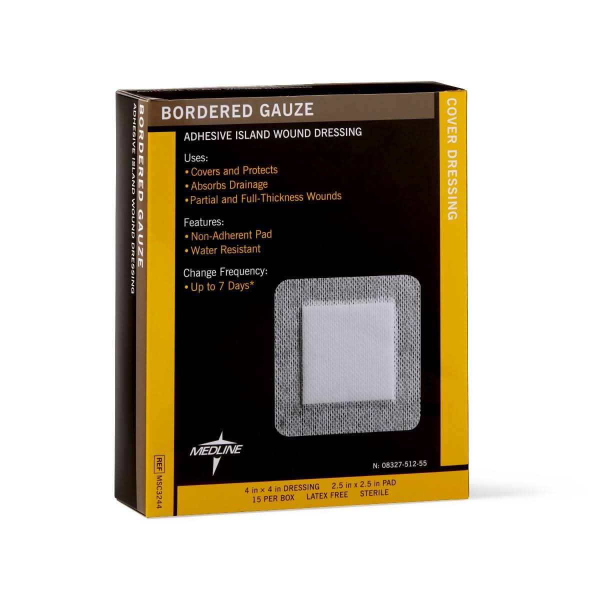 Medline Bordered Gauze Adhesive Island Wound Dressing