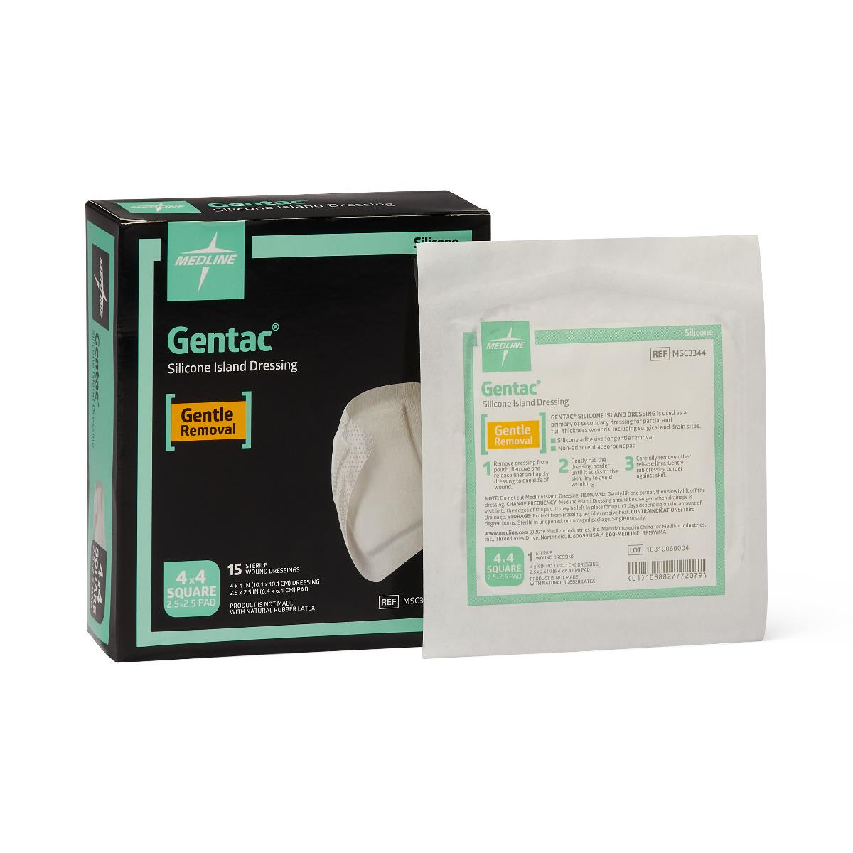 Medline Gentac Silicone Island Wound Dressings