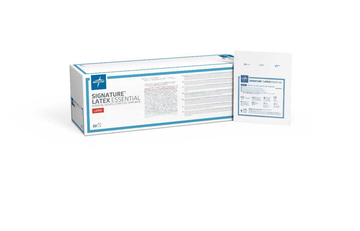 Medline Signature Latex Essential Surgical Glove