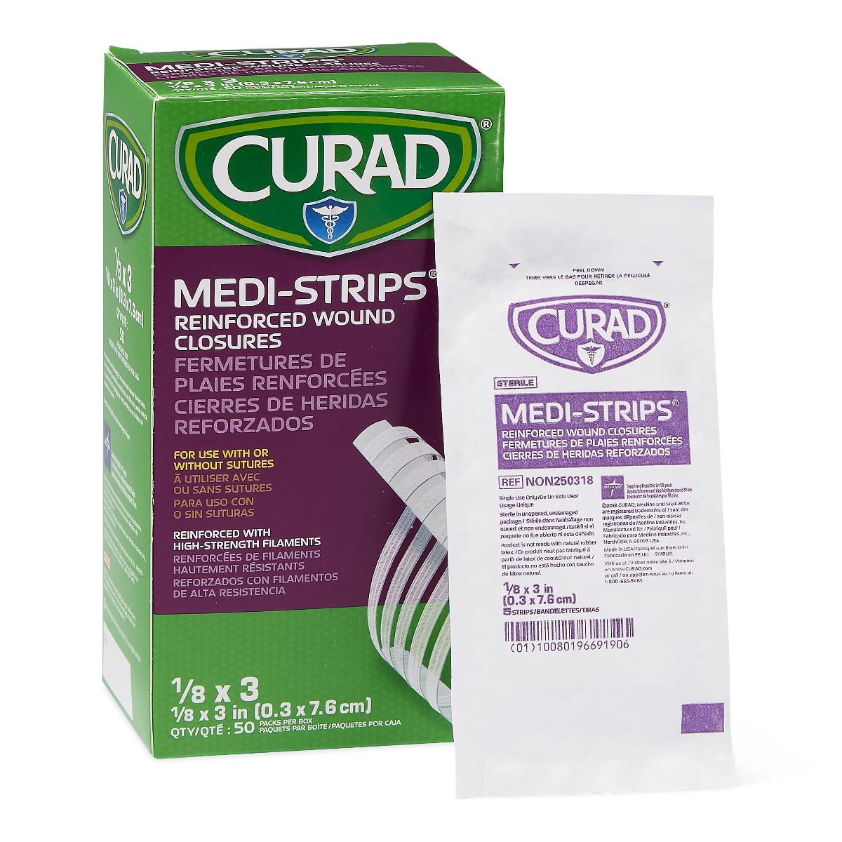 Medline CURAD Medi-Strip Reinforced Wound Closures