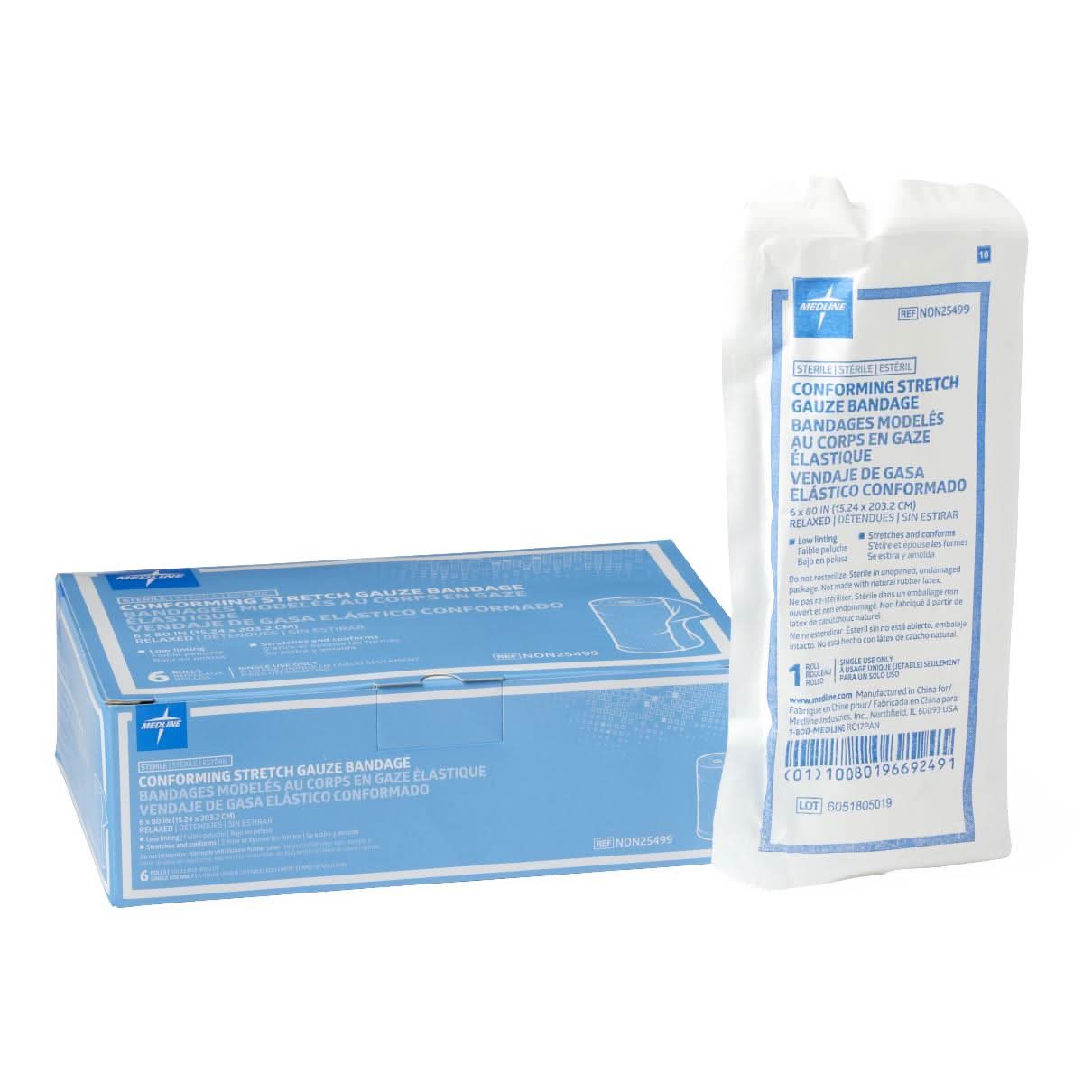 Medline Sterile Conforming Gauze Bandages
