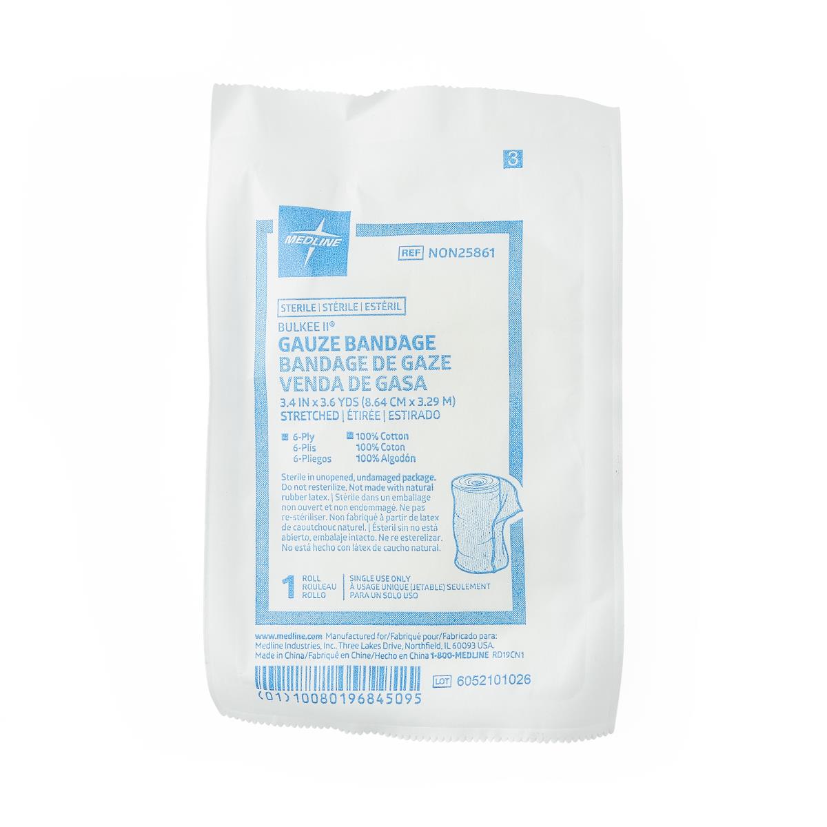 Medline Bulkee II Sterile Cotton Gauze Bandages
