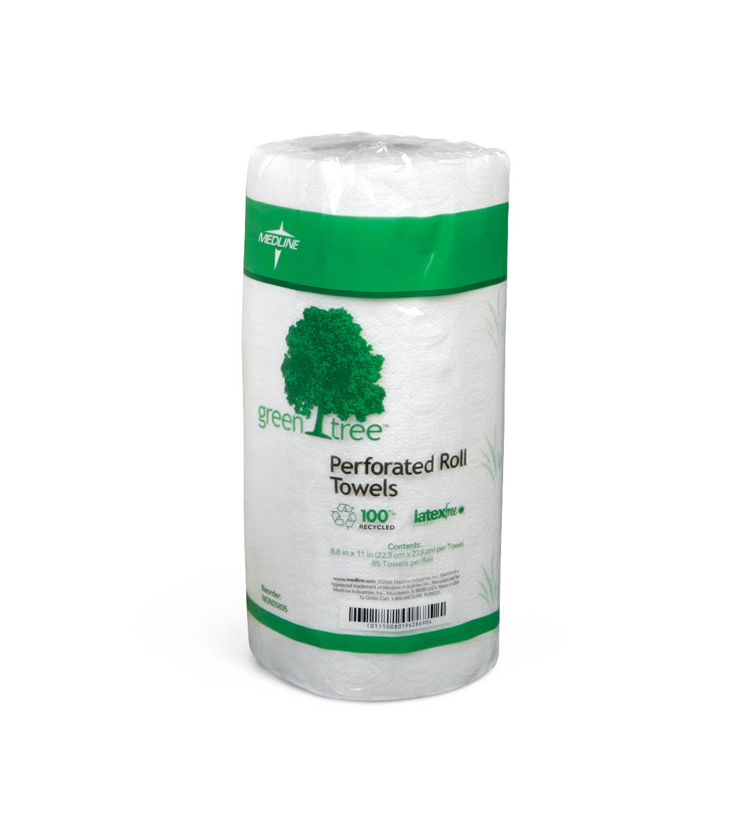 Medline Green Tree Perforated Paper Towel Roll