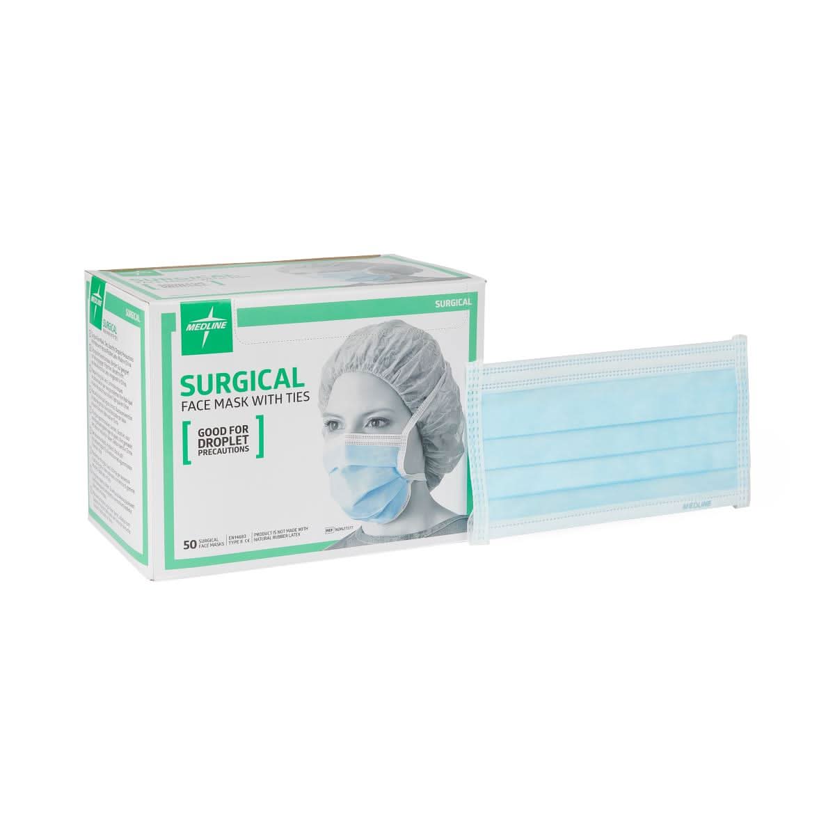 Medline Standard Surgical Face Mask with Ties
