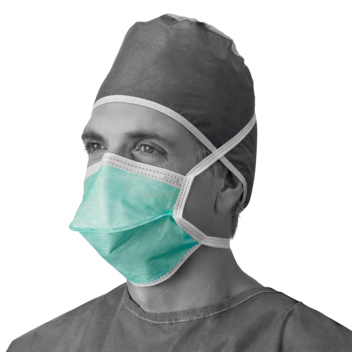 Medline ASTM Level 1 Duckbill-Style Surgical Face Mask with Ties