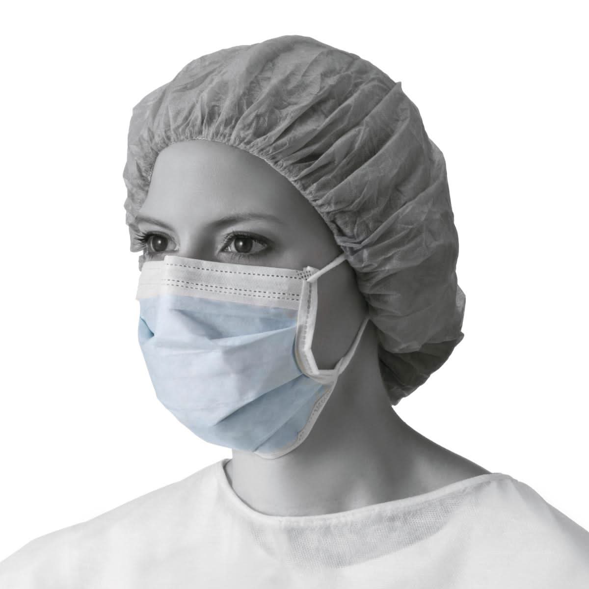 Medline ASTM Level 1 Procedure Face Mask with Anti-Fog Strip & Ear Loops