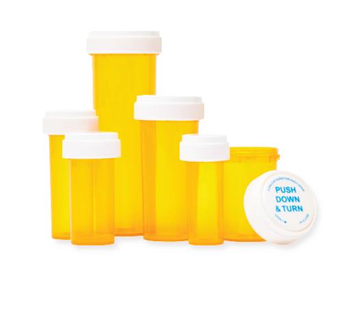 Medline Prescription Vials with Reversible Cap