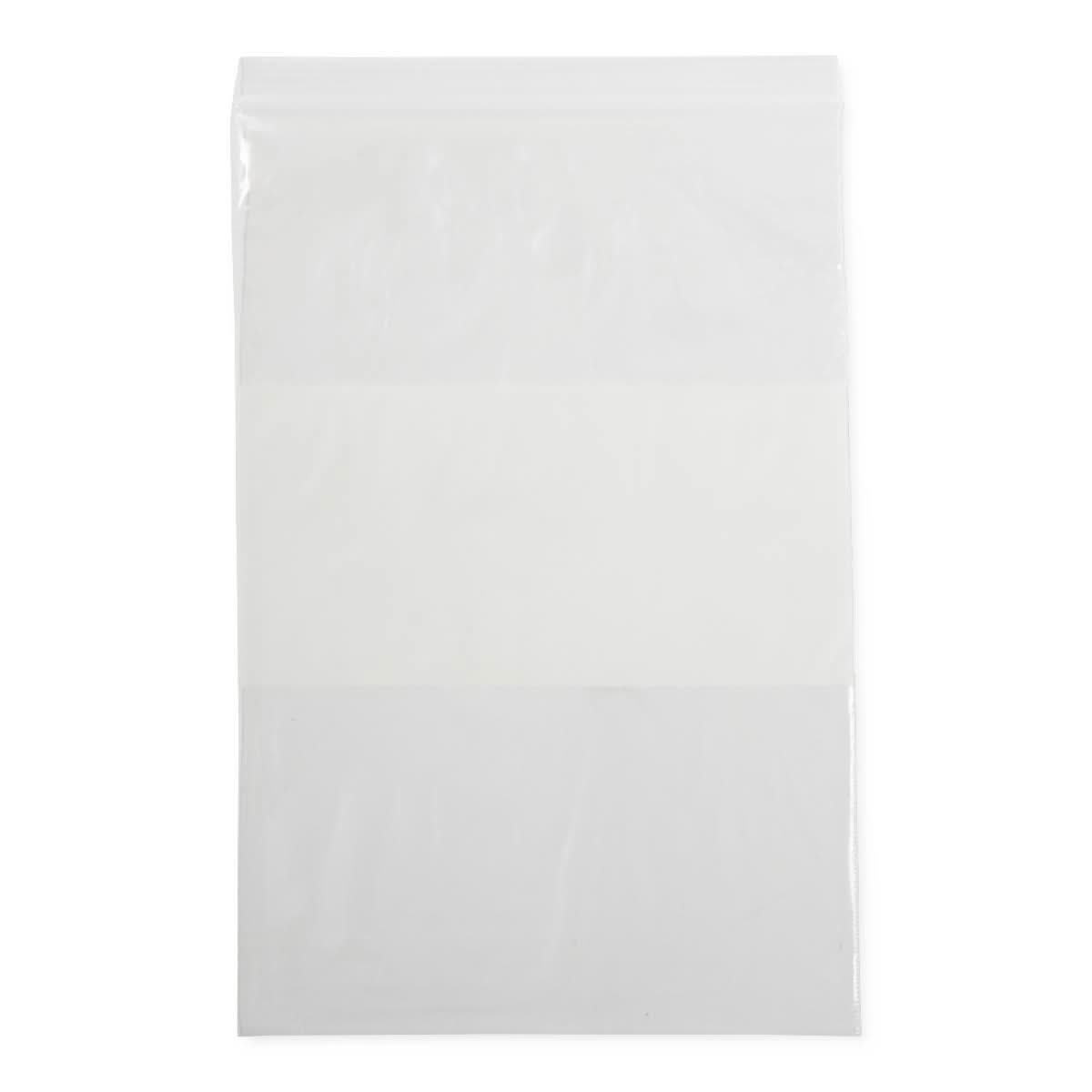 Medline Plastic Zip Closure Bags with White Write-On Block