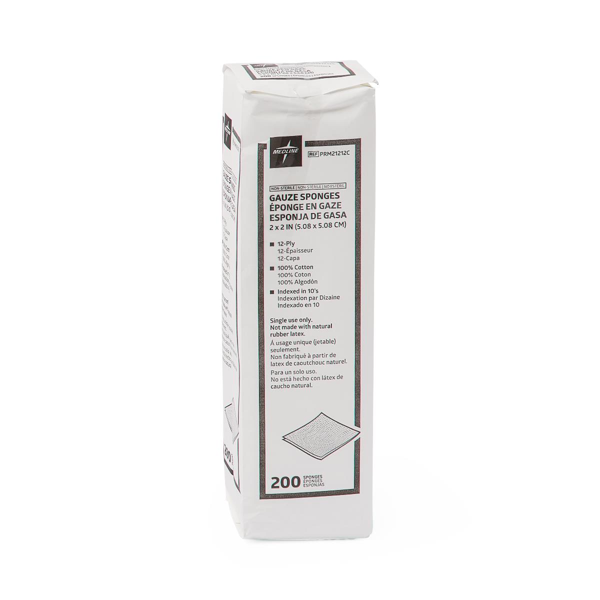 Medline Nonsterile 100% Cotton Woven Gauze Sponges