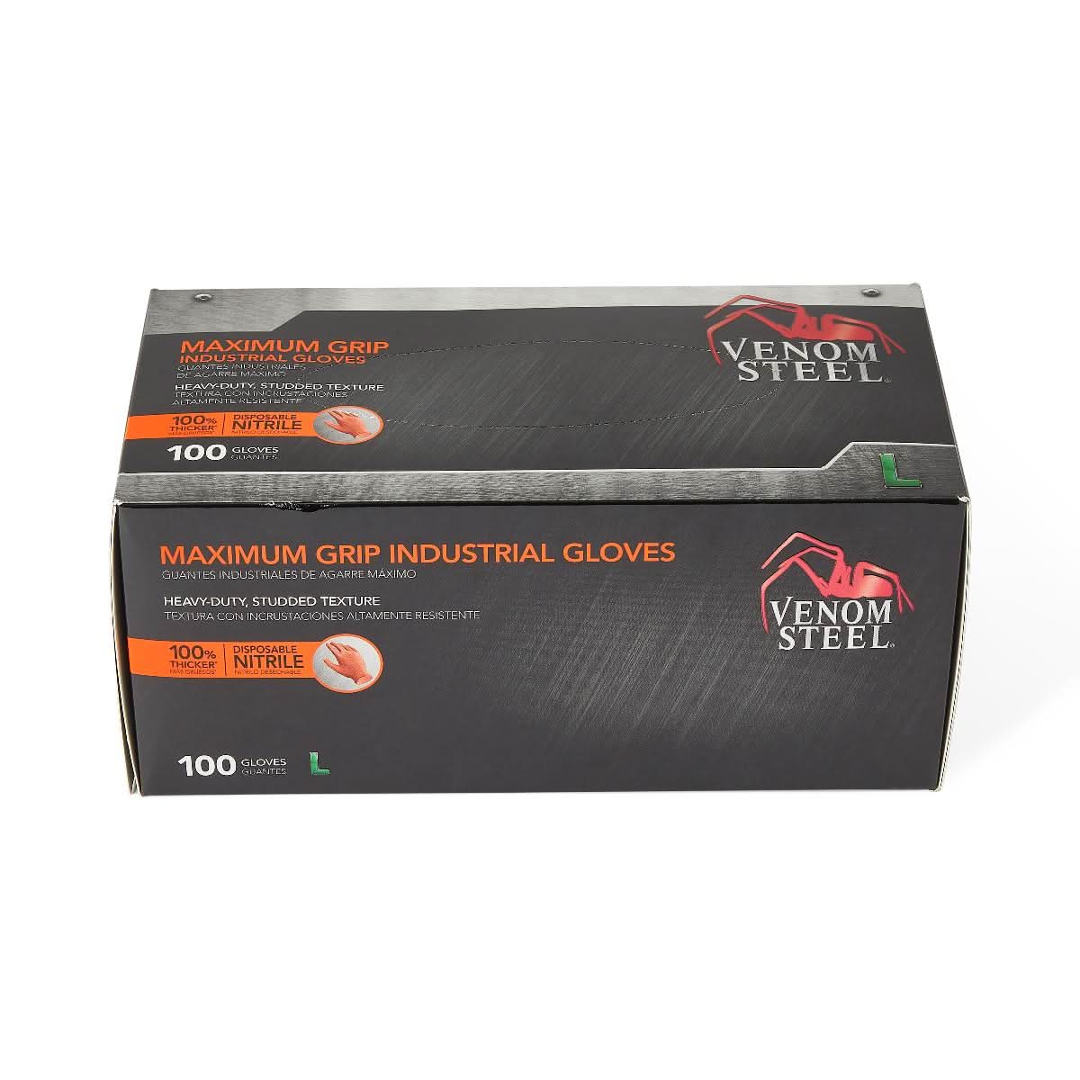 Medline Venom PF Nitrile Steel Industrial Gloves