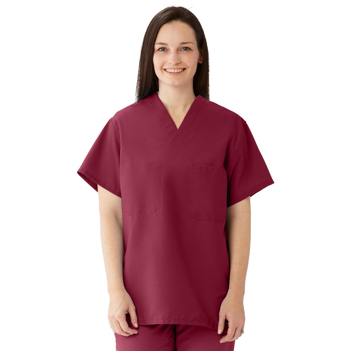 Medline ComfortEase 910 Unisex Reversible Scrub Tops with 1 Pocket