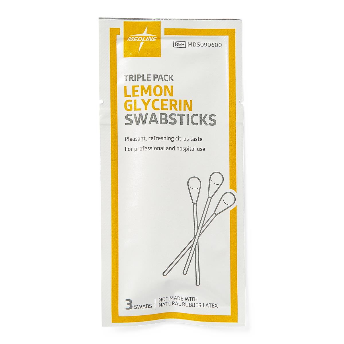 Medline Lemon Glycerin Swabsticks