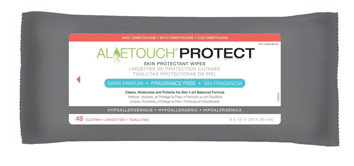 Medline AloeTouch PROTECT Dimethicone Skin Protectant Wipes