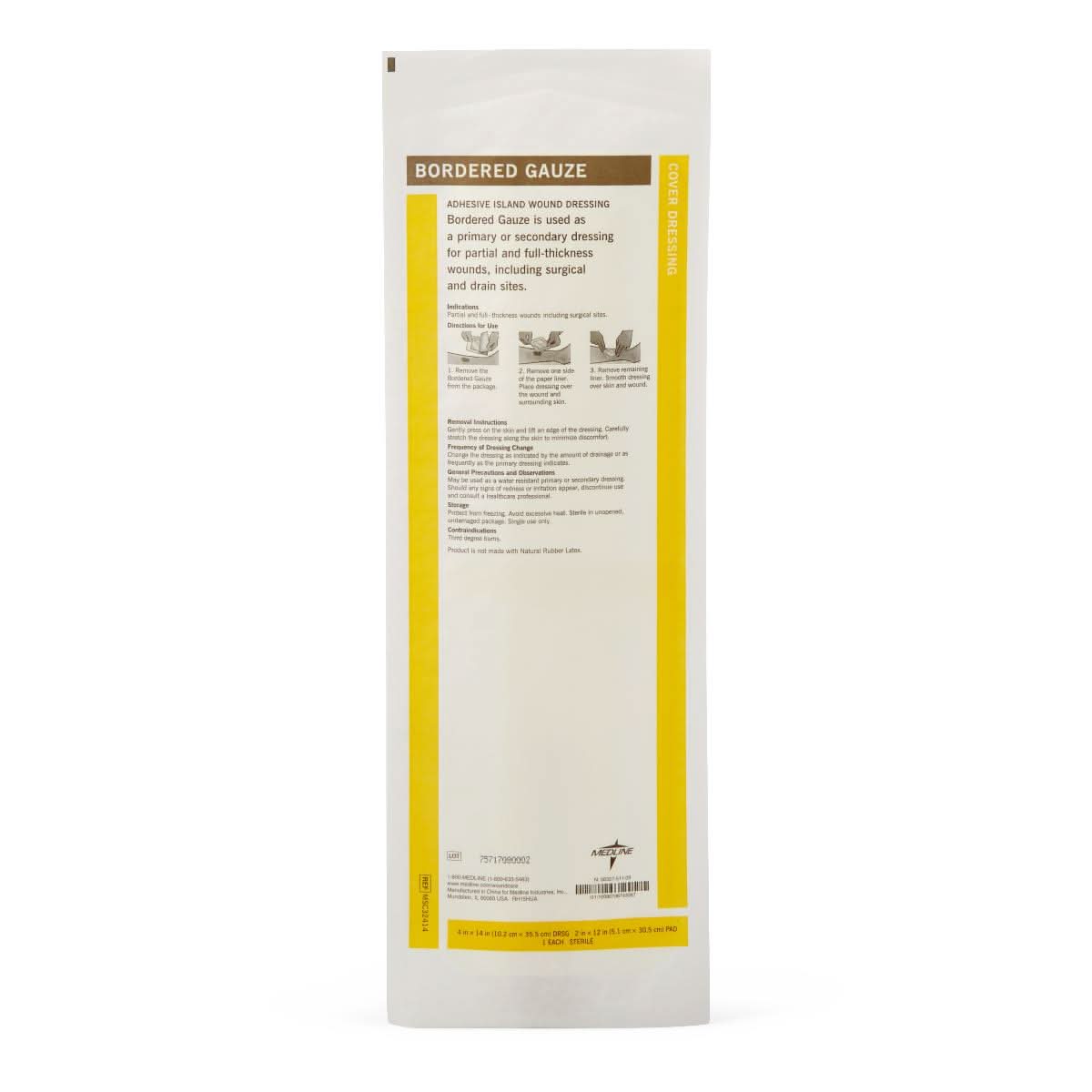 Medline Bordered Gauze Adhesive Island Wound Dressing
