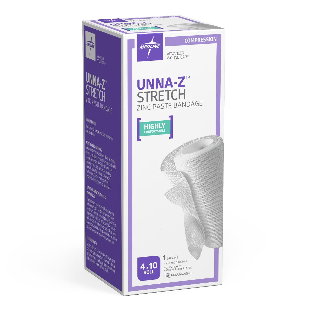 Medline Unna-Z Stretch Zinc Oxide Compression Bandages