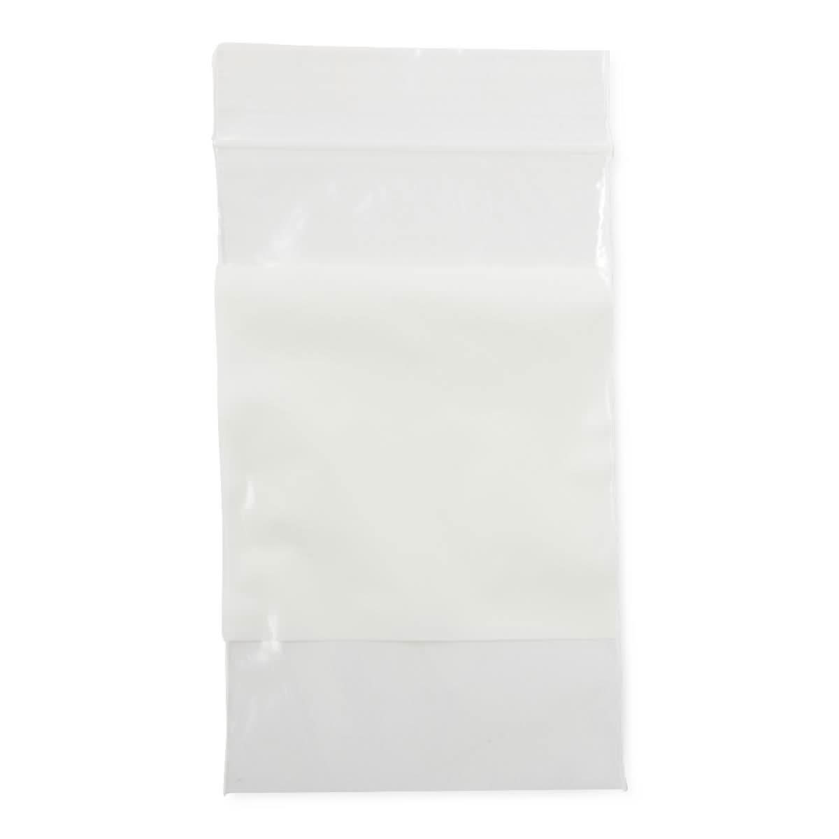 Medline Plastic Zip Closure Bags with White Write-On Block