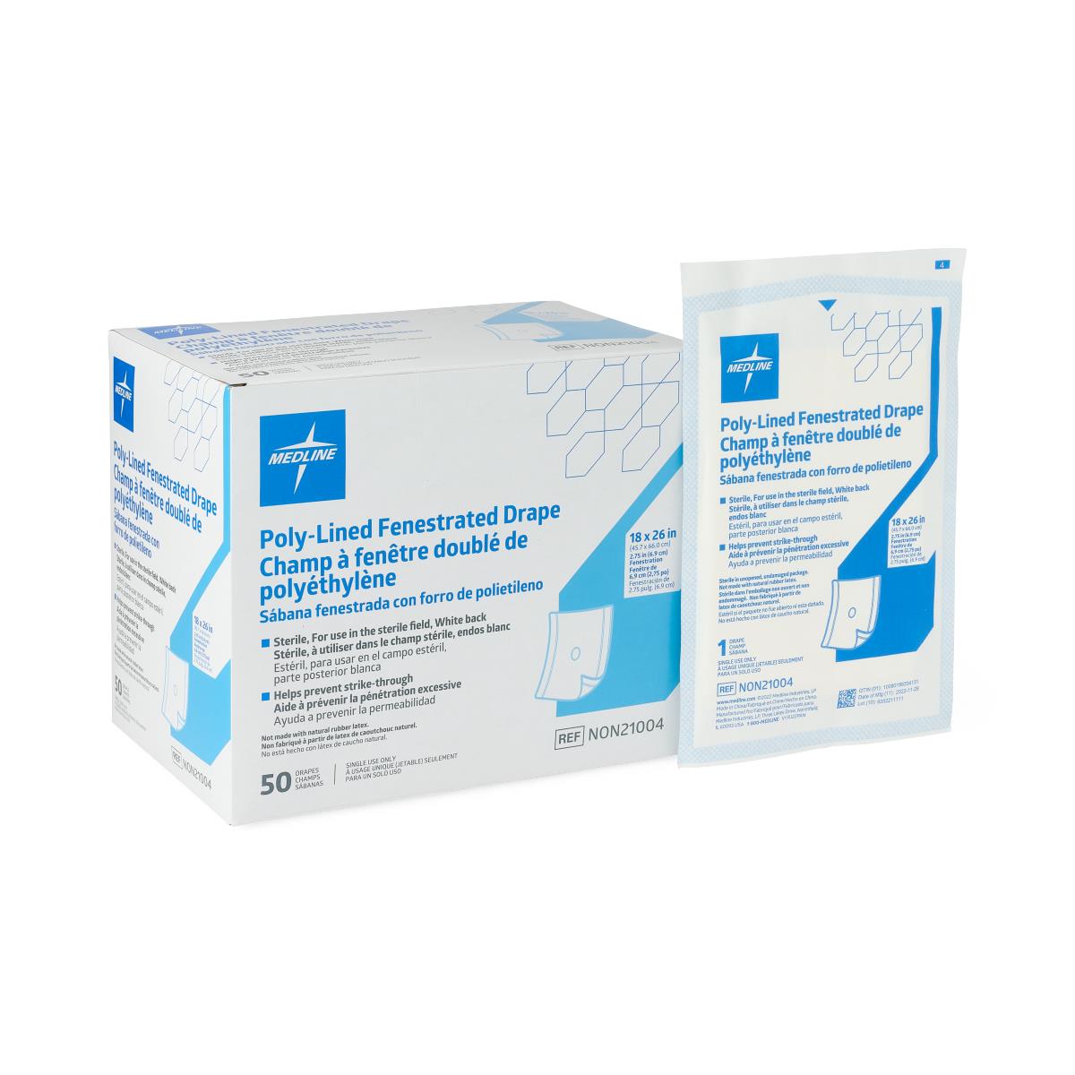 Medline Sterile Fenestrated Disposable Drapes