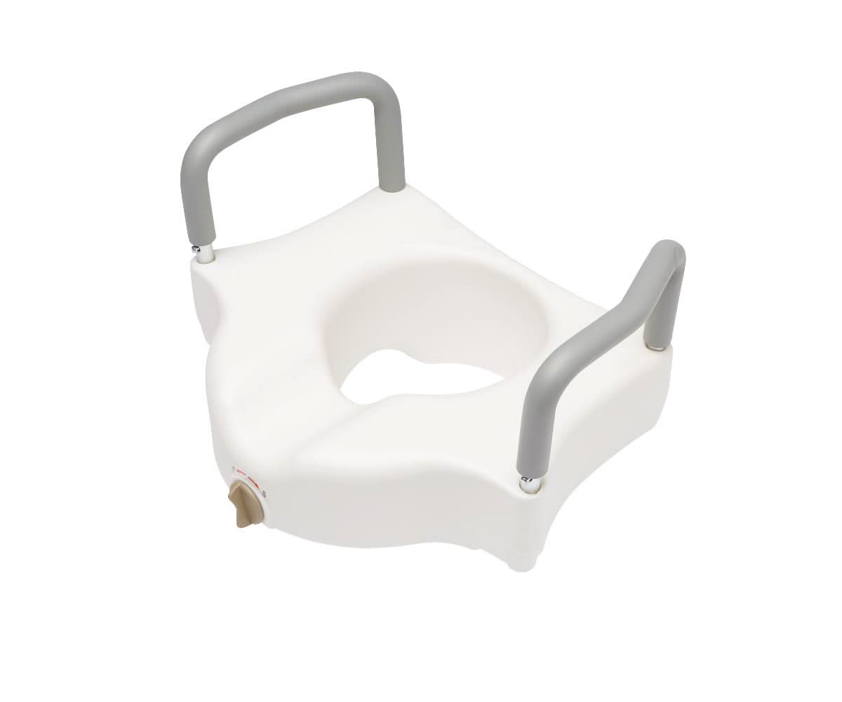 Medline Locking Elevated Toilet Seat With Microb