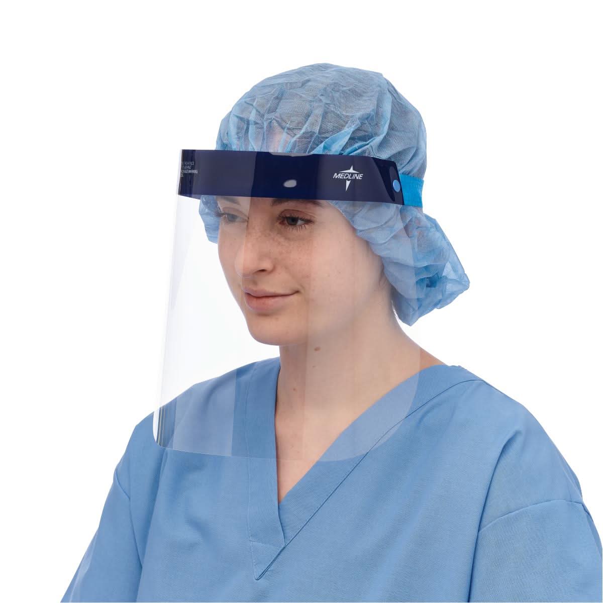 Medline Face Shields with Foam Top&Elastic Band