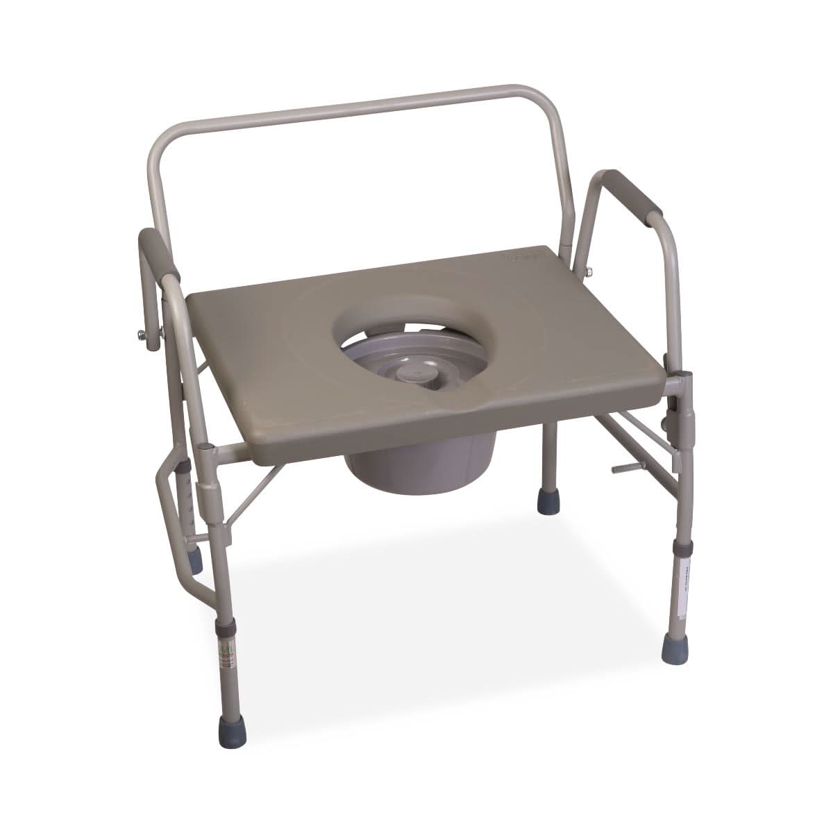 Medline Healthsmart Bariatric 3-in-1 Bedside Commode with Drop Arms