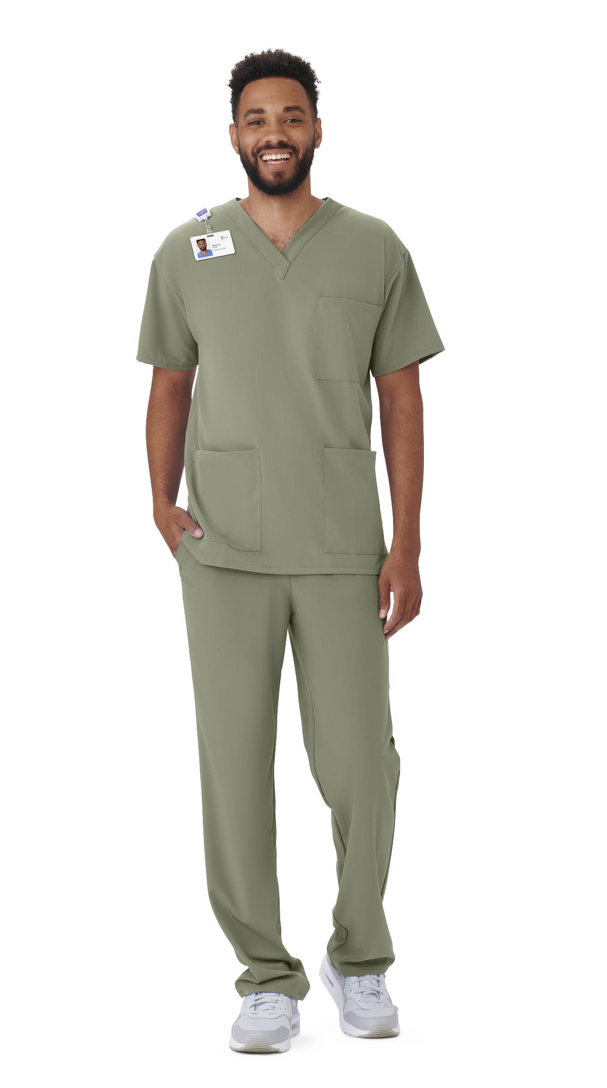 Medline Henderson AVE Style 4615 Unisex V-Neck 3-Pocket Scrub Tops
