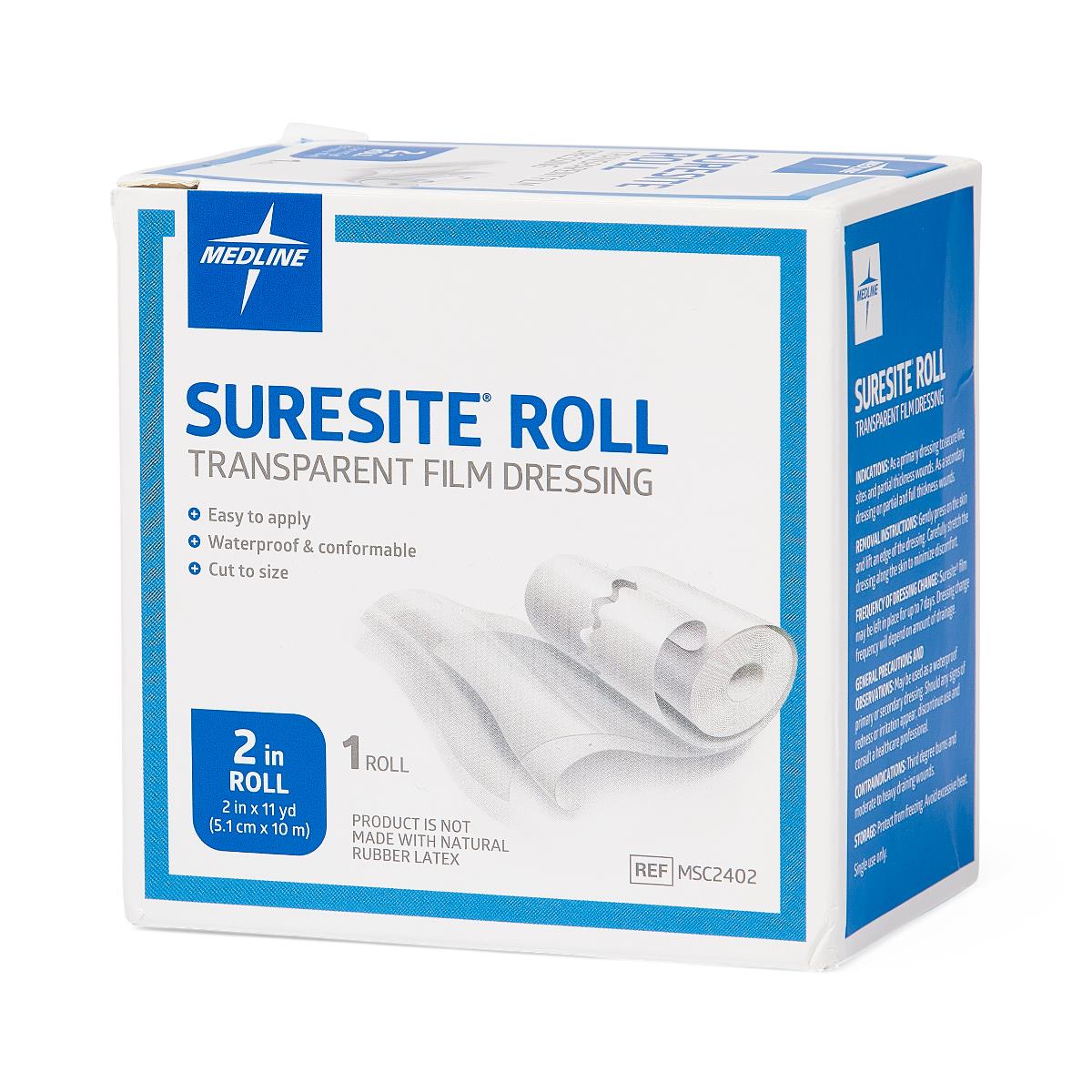 Medline SureSite Roll Transparent Film Dressings
