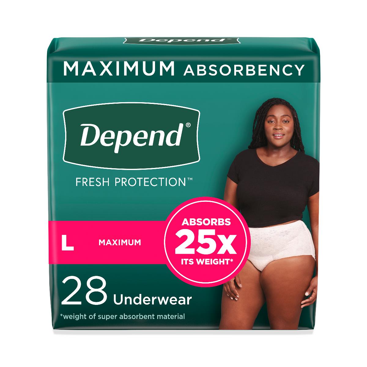 Medline Depend Fresh Protection Incontinence Underwear for Women