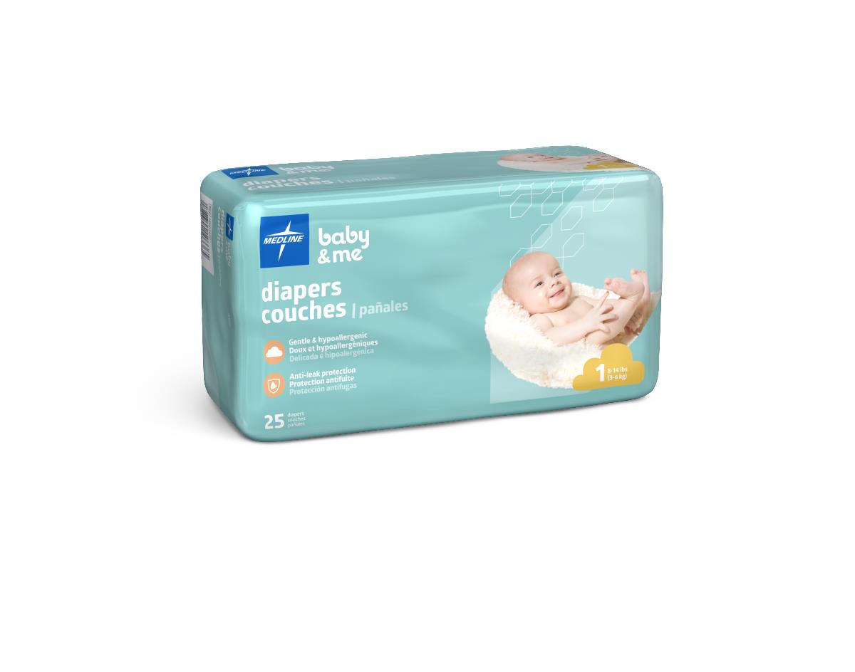 Medline Disposable Baby Diapers