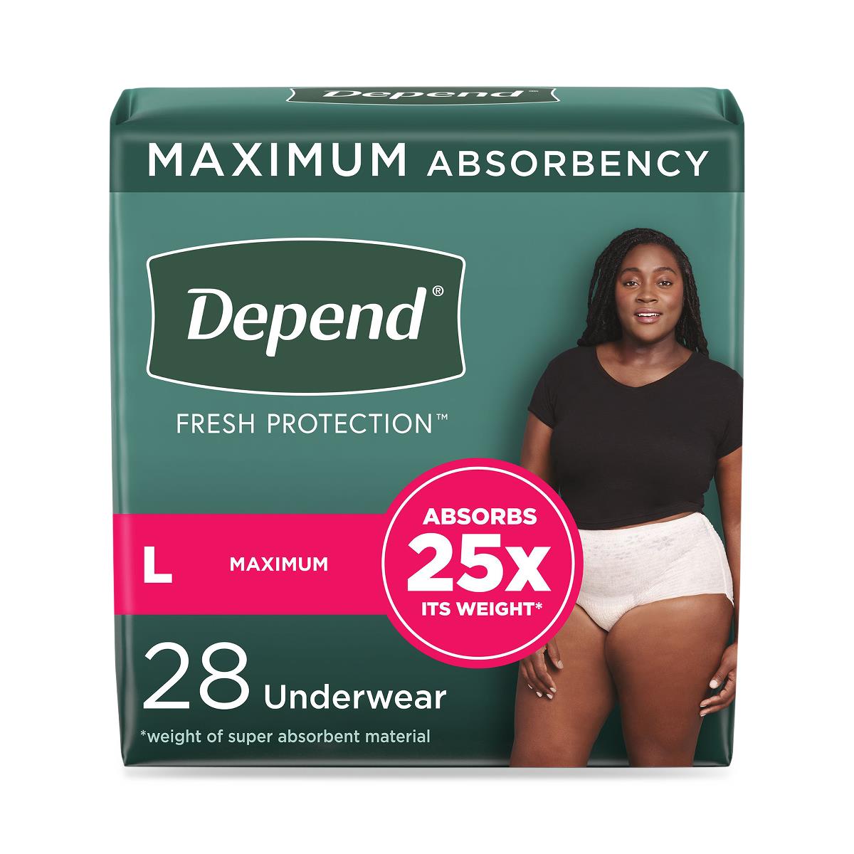 Medline Depend Fresh Protection Incontinence Underwear for Women