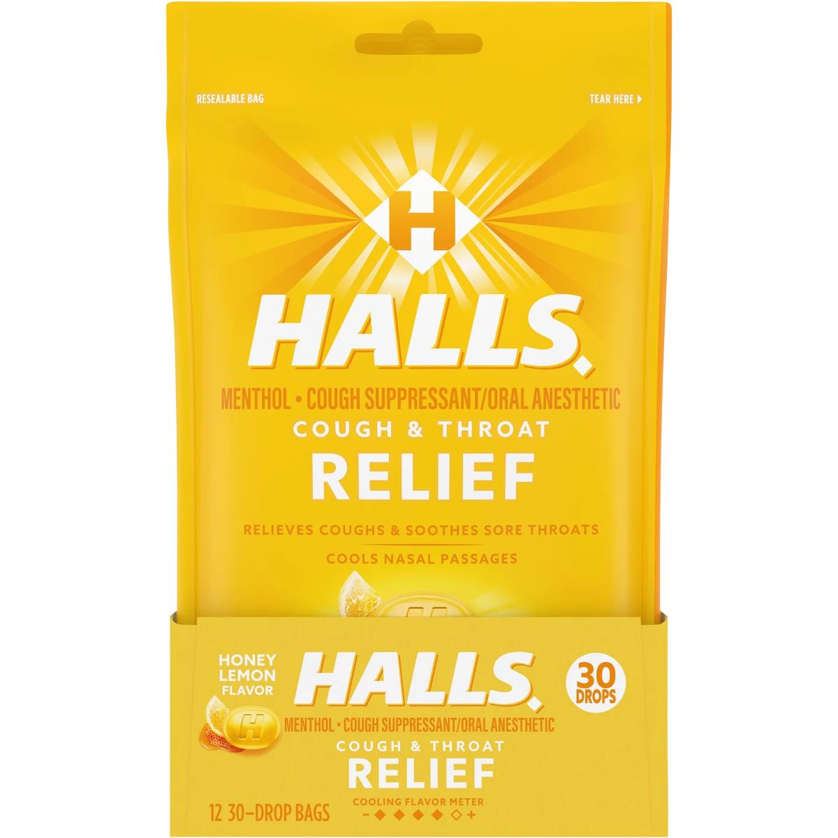 Medline Halls Relief Cough + Sore Throat Drops