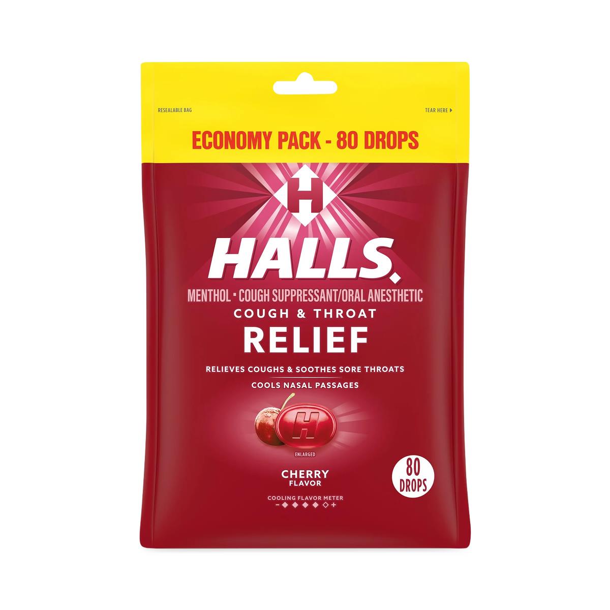 Medline Halls Relief Cough + Sore Throat Drops