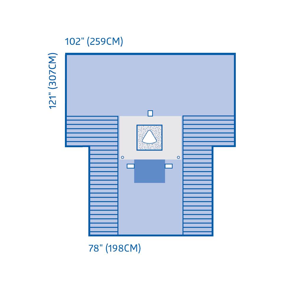 Medline Cesarean Section Surgical Drape with Pouch and Fenestration