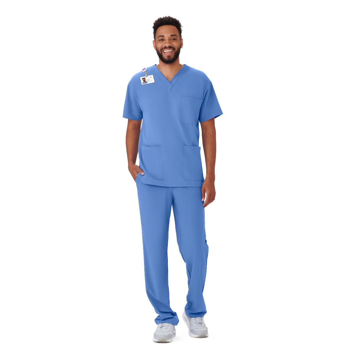 Medline Henderson AVE Style 4615 Unisex V-Neck 3-Pocket Scrub Tops