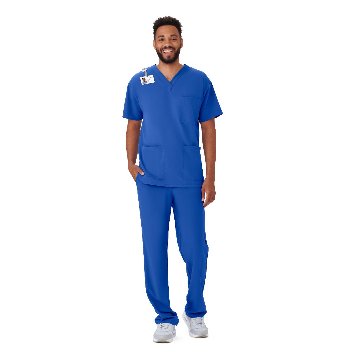 Medline Henderson AVE Style 4615 Unisex V-Neck 3-Pocket Scrub Tops