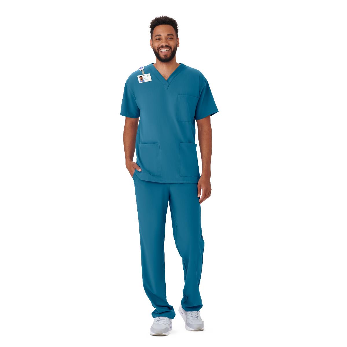 Medline Henderson AVE Style 4615 Unisex V-Neck 3-Pocket Scrub Tops