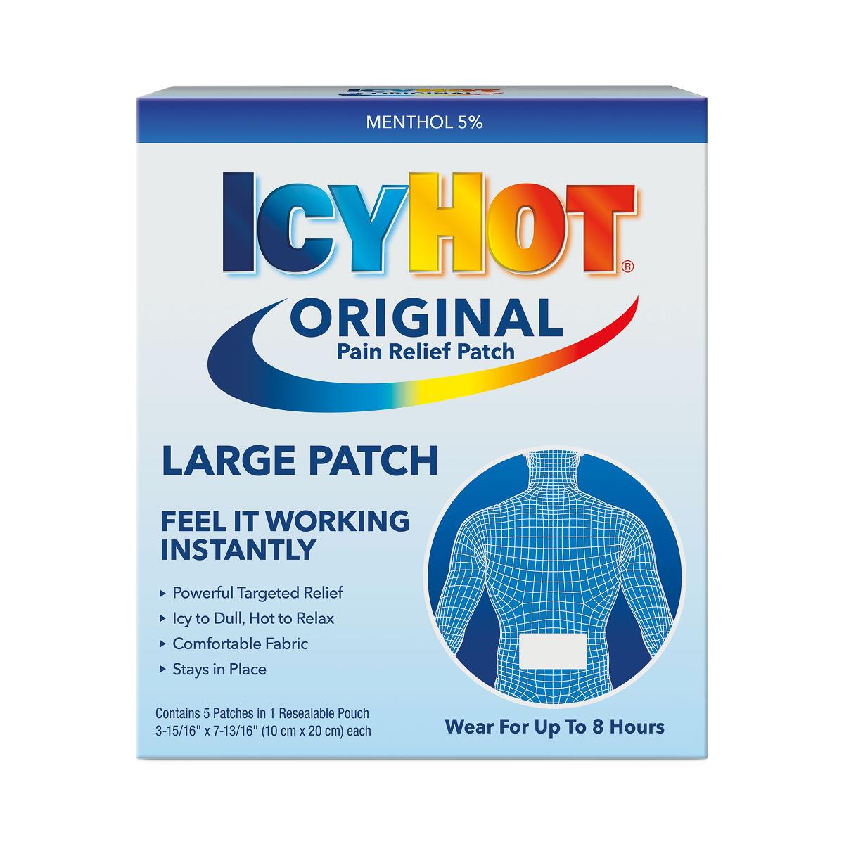 Medline Icy Hot 5% Menthol Topical Pain Reliever Patches