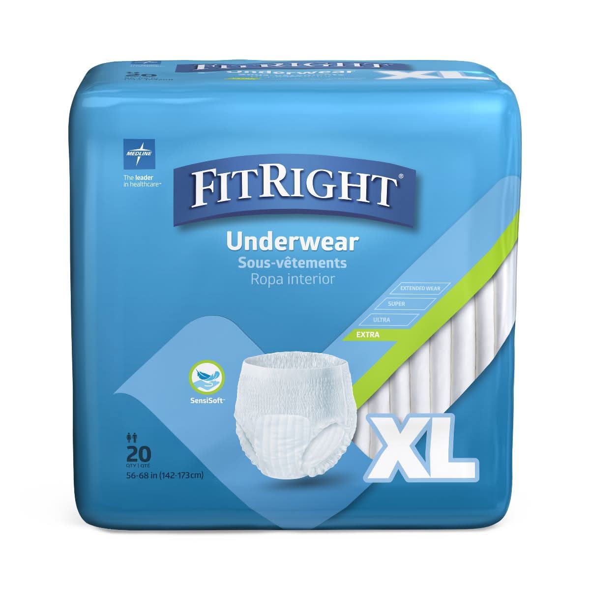 Medline FitRight Extra-Protective Underwear