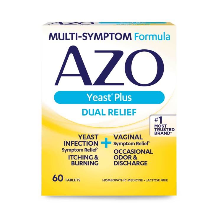 Medline Azo Yeast Plus Dual-Relief Dietary Supplement Tablets