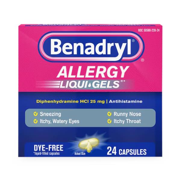 Medline Benadryl Allergy Liqua-Gels Capsules